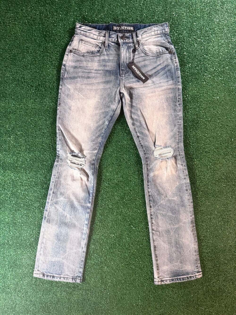 Affliction Ace Cesar Slim Straight Distressed Jeans